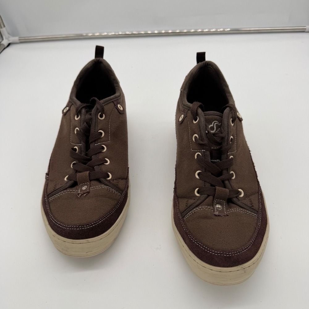 Gravity Defyer ComfortFit Mens Brown Canvas Low Top Sneakers Size 10 3016